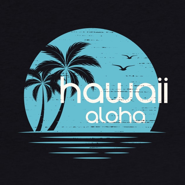 Hawaii sunset  design, print, typography by Frispa